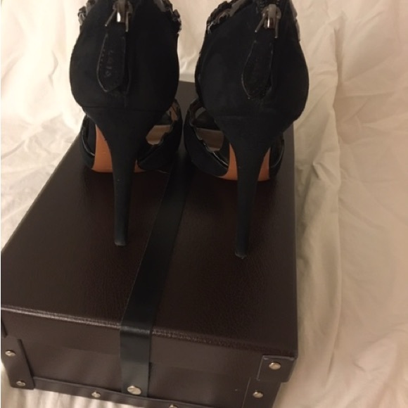 Azzedine Alaia black suede & patent leather heels size 38 - Picture 5 of 13